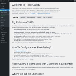 Page screenshot: Robo Gallery → Overview