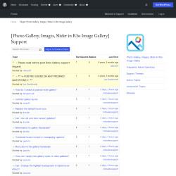 Page screenshot: Robo Gallery → Support