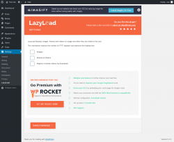Page screenshot: Settings → LazyLoad
