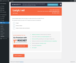 Page screenshot: Settings → LazyLoad