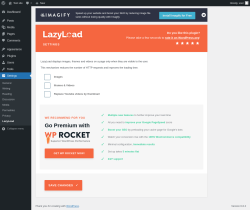 Page screenshot: Settings → LazyLoad