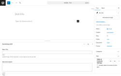 Page screenshot: Add Post &lsaquo; Test site &mdash; WordPress