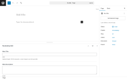 Page screenshot: Add Page &lsaquo; Test site &mdash; WordPress