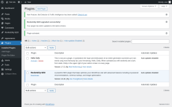 Page screenshot: Plugins &lsaquo; Test site &mdash; WordPress