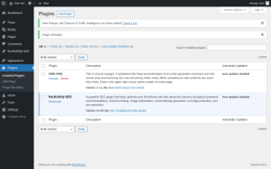 Page screenshot: Plugins &lsaquo; Test site &mdash; WordPress