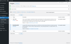 Page screenshot: Plugins &lsaquo; Test site &mdash; WordPress