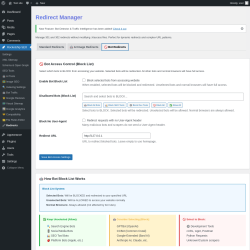 Page screenshot: Rocketship SEO &rarr; 🔗 Redirects &rarr; 
            🚫 Bot Redirects        