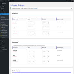 Page screenshot: Rocketship SEO &rarr; 🔍 Indexing Settings
