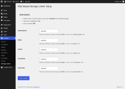Page screenshot: Settings &rarr; Storage Limiter