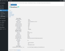 Page screenshot: RomethemeKit → System Status