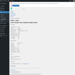 Page screenshot: RomethemeKit → System Status