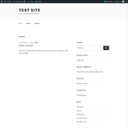 Page screenshot: Test site &ndash; Just another WordPress site