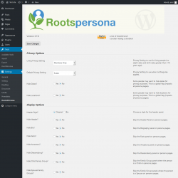 Page screenshot: Settings &rarr; RootsPersona