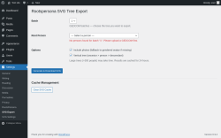 Page screenshot: Settings &rarr; SVG Export