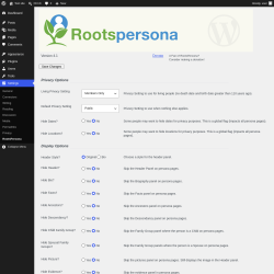 Page screenshot: Settings &rarr; RootsPersona