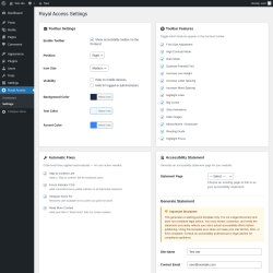 Page screenshot: Royal Access &rarr; Settings