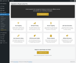 Page screenshot: Royal Links &rarr; Upgrade to Pro