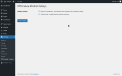 Page screenshot: Settings → RPS Include Content