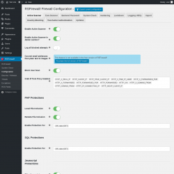 Page screenshot: RSFirewall! → Configuration