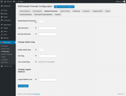 Page screenshot: RSFirewall! → Configuration → Backend Password