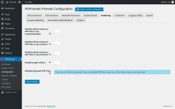 Page screenshot: RSFirewall! → Configuration → Hardening