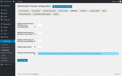 Page screenshot: RSFirewall! → Configuration → Hardening