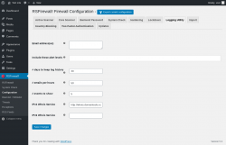 Page screenshot: RSFirewall! → Configuration → Logging Utility