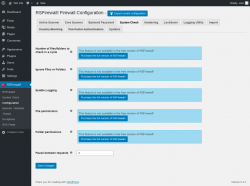 Page screenshot: RSFirewall! → Configuration → System Check