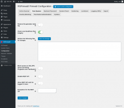 Page screenshot: RSFirewall! → Configuration → Core Scanner
