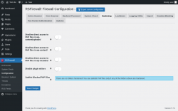 Page screenshot: RSFirewall! → Configuration → Hardening
