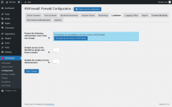 Page screenshot: RSFirewall! → Configuration → Lockdown