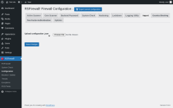 Page screenshot: RSFirewall! → Configuration → Import