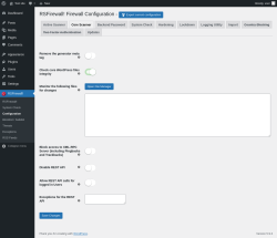 Page screenshot: RSFirewall! → Configuration → Core Scanner