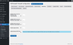 Page screenshot: RSFirewall! → Configuration → Hardening