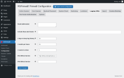 Page screenshot: RSFirewall! → Configuration → Logging Utility