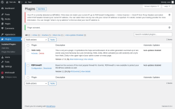 Page screenshot: Plugins ‹ Test site — WordPress