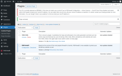 Page screenshot: Plugins ‹ Test site — WordPress