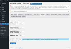 Page screenshot: RSFirewall! → Configuration → Hardening