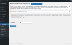 Page screenshot: RSFirewall! → Configuration → Updates
