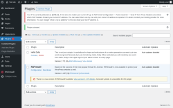 Page screenshot: Plugins ‹ Test site — WordPress