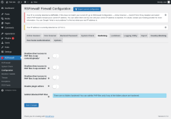 Page screenshot: RSFirewall! → Configuration → Hardening