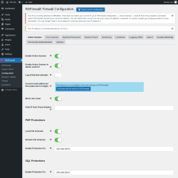 Page screenshot: RSFirewall! → Configuration
