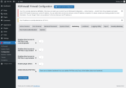 Page screenshot: RSFirewall! → Configuration → Hardening