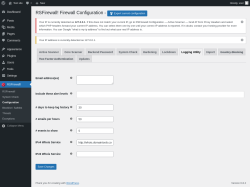 Page screenshot: RSFirewall! → Configuration → Logging Utility