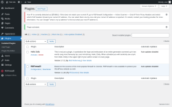 Page screenshot: Plugins ‹ Test site — WordPress