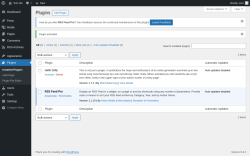 Page screenshot: Plugins ‹ Test site — WordPress