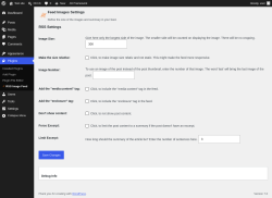Page screenshot: Plugins  &rarr;  RSS Image Feed