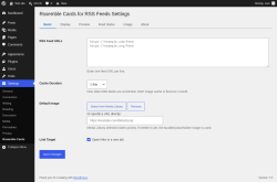 Page screenshot: Settings &rarr; Rssemble Cards