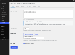 Page screenshot: Settings &rarr; Rssemble Cards