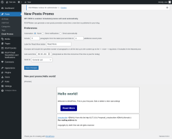 Page screenshot: Posts → Email Promos